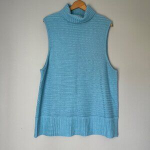 Modern Soul Womens Wool‎ Angora Blend Sleeveless Turtleneck Sweater Size 3X